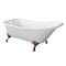 Aqua Eden Clawfoot Bathtubs, 66.56 L, 29.5 W, White/Brushed Nickel, Cast Iron VCTND6630NF8 - alternate 1